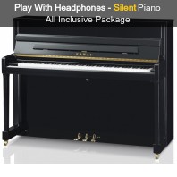 Kawai K-200 ATX 4 Ebony Polished Upright Piano All Inclusive Package